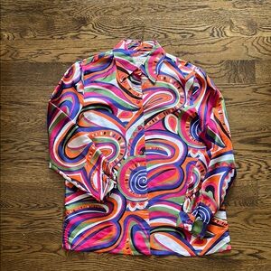 Psychedelic Red and Pink Button Down Shirt